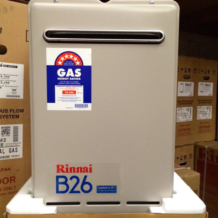 Rinnai KB26 Builders Series Continuous Flow Hot Water with 2 Controllers - EXTENDED 5 YEAR WARRANTY