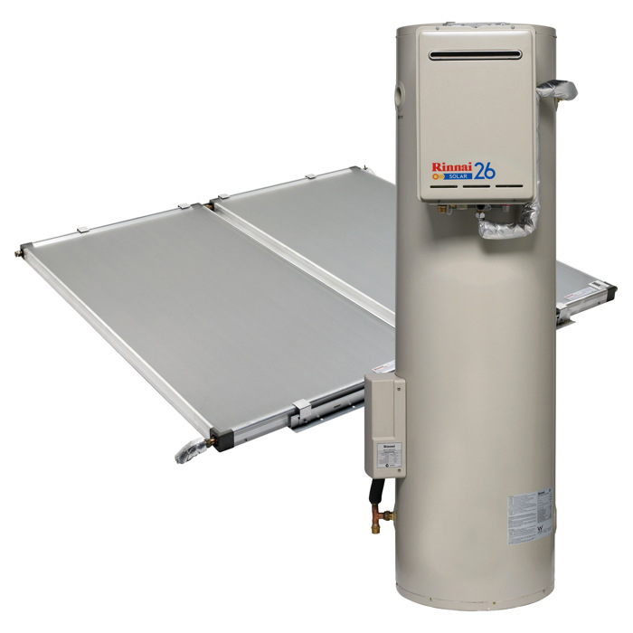 Rinnai Sunmaster Gas Boost Solar Hot Water With Ground Tank