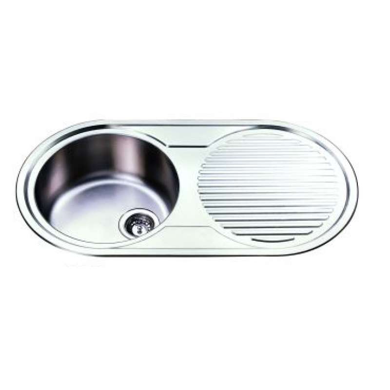 Ostar L91l Kitchen Sink 915 485mm, Round Kitchen Sink Stainless Steel 1 Bowl 485mm X
